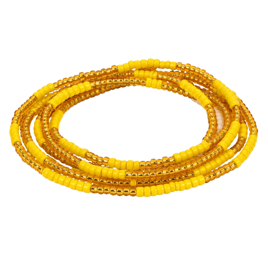 Oshun Eleke Necklace – Red & White Collares de Santo | Traditional Santería & Ifá Beaded Necklace