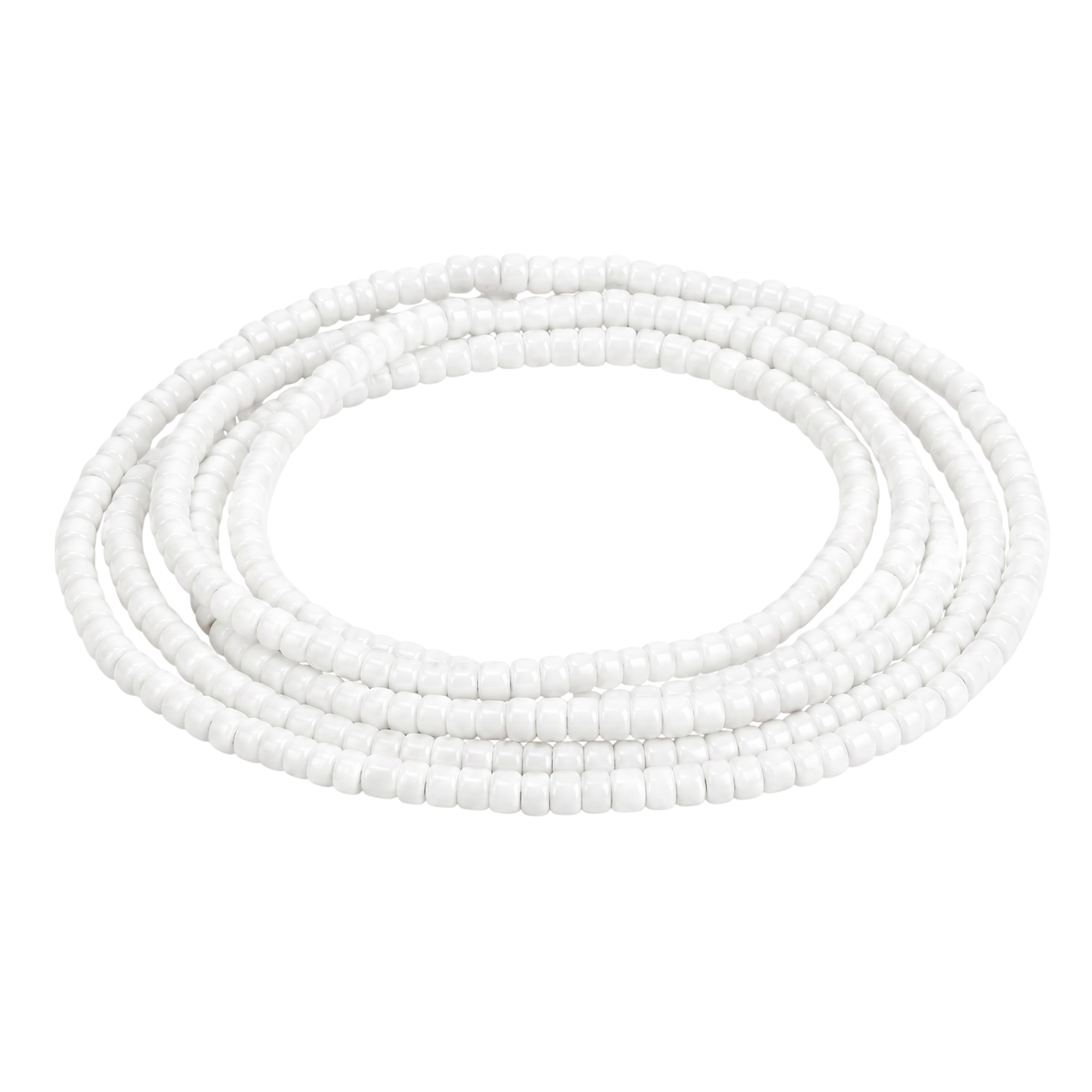 Obatala Eleke Necklace – Red & White Collares de Santo | Traditional Santería & Ifá Beaded Necklace