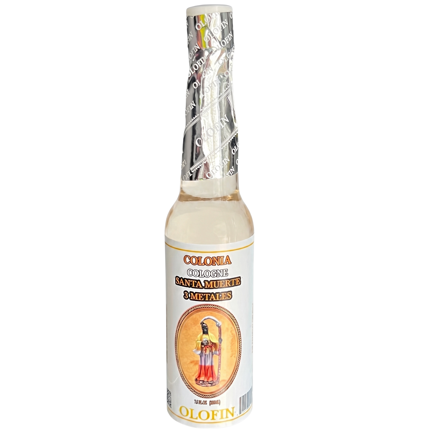 OLOFIN Santa Muerte 3 Metales Spiritual Cologne  7.5 fl oz (221mL) Cleaning Water