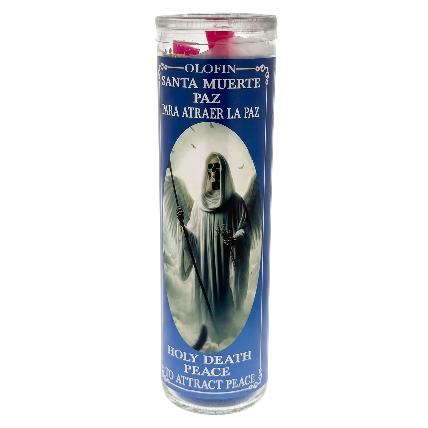 Santa Muerte Paz (Holy Death Peace) Prepared Ritual Candle Perfumed Vela Preparada