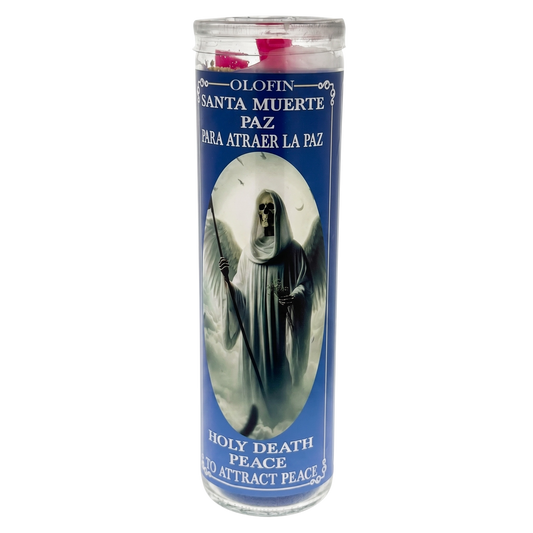 Santa Muerte Paz (Holy Death Peace) Prepared Ritual Candle Perfumed Vela Preparada