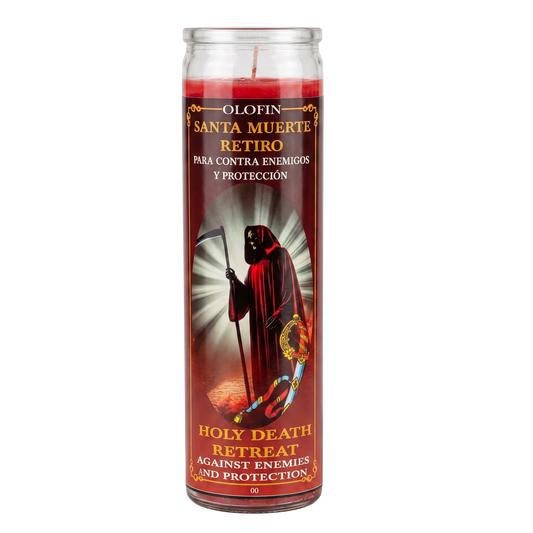 Santa Muerte Retiró (Holy Death Retreat) Prepared Ritual Candle Perfumed Vela Preparada
