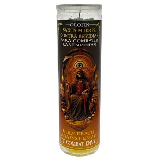 Santa Muerte Contra Envidias (Holy Death Against Envy) Prepared Ritual Candle Perfumed Vela Preparada