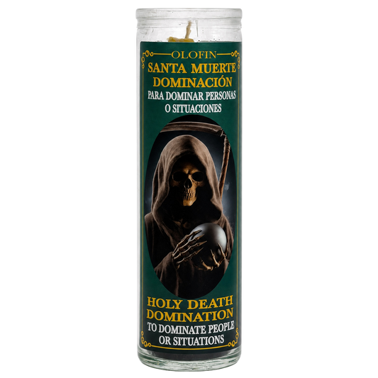Santa Muerte Dominación (Holy Death Dominance) Prepared Ritual Candle Perfumed Vela Preparada