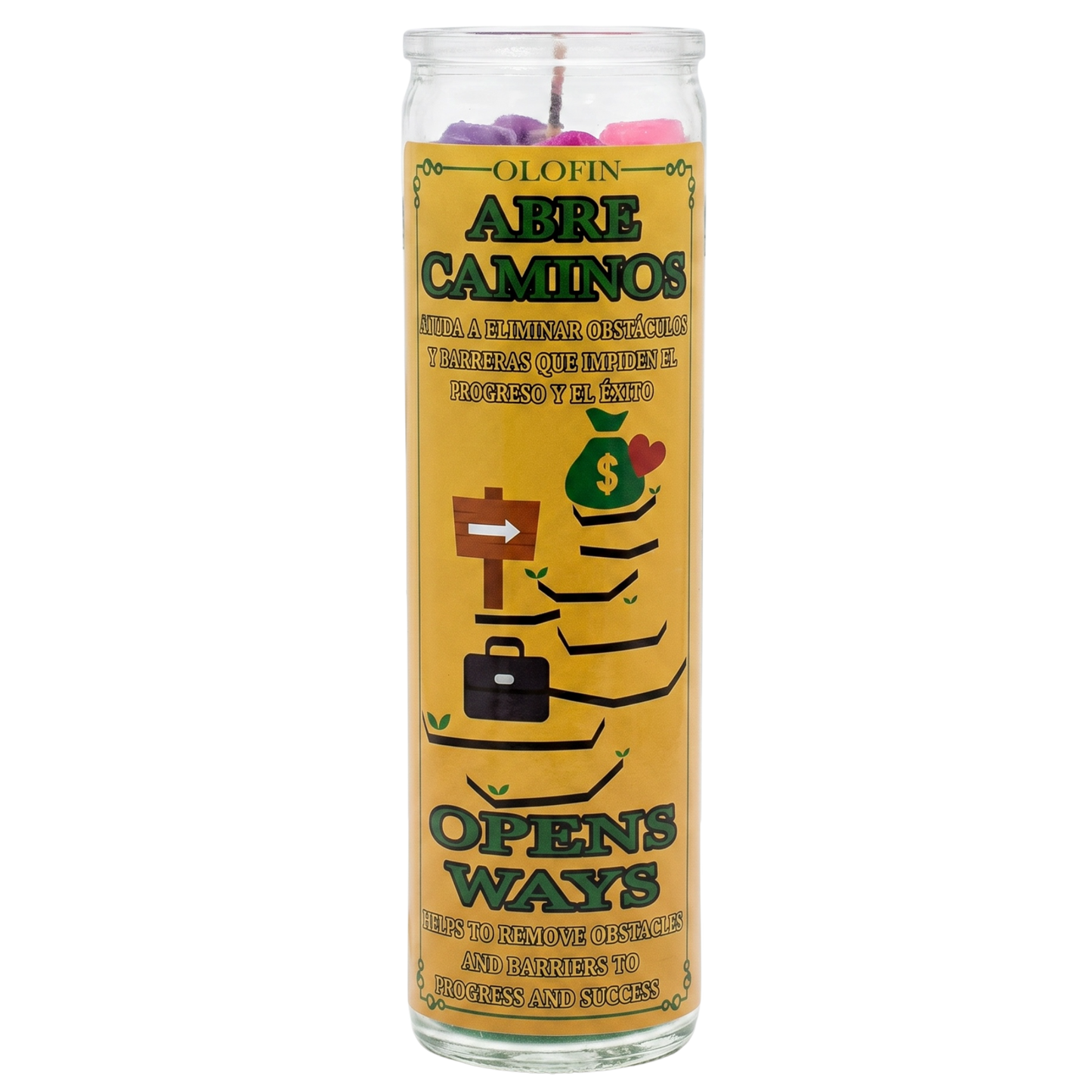 Abre Caminos (Open Ways) Prepared Ritual Candle Perfumed Vela Preparada