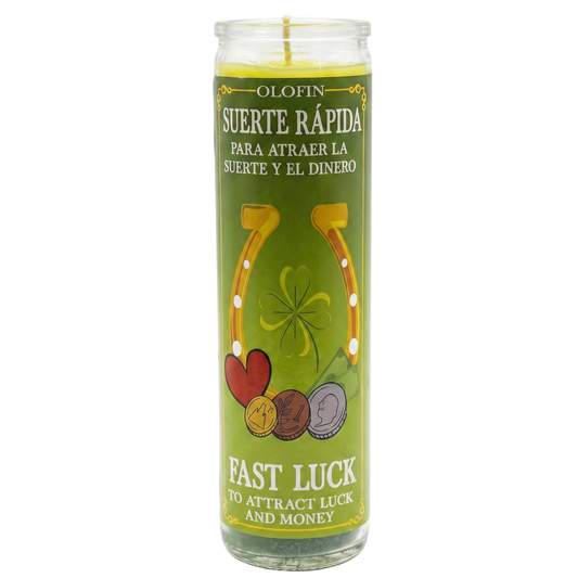 Suerte Rápida (Fast Luck) Prepared Ritual Candle Perfumed Vela Preparada