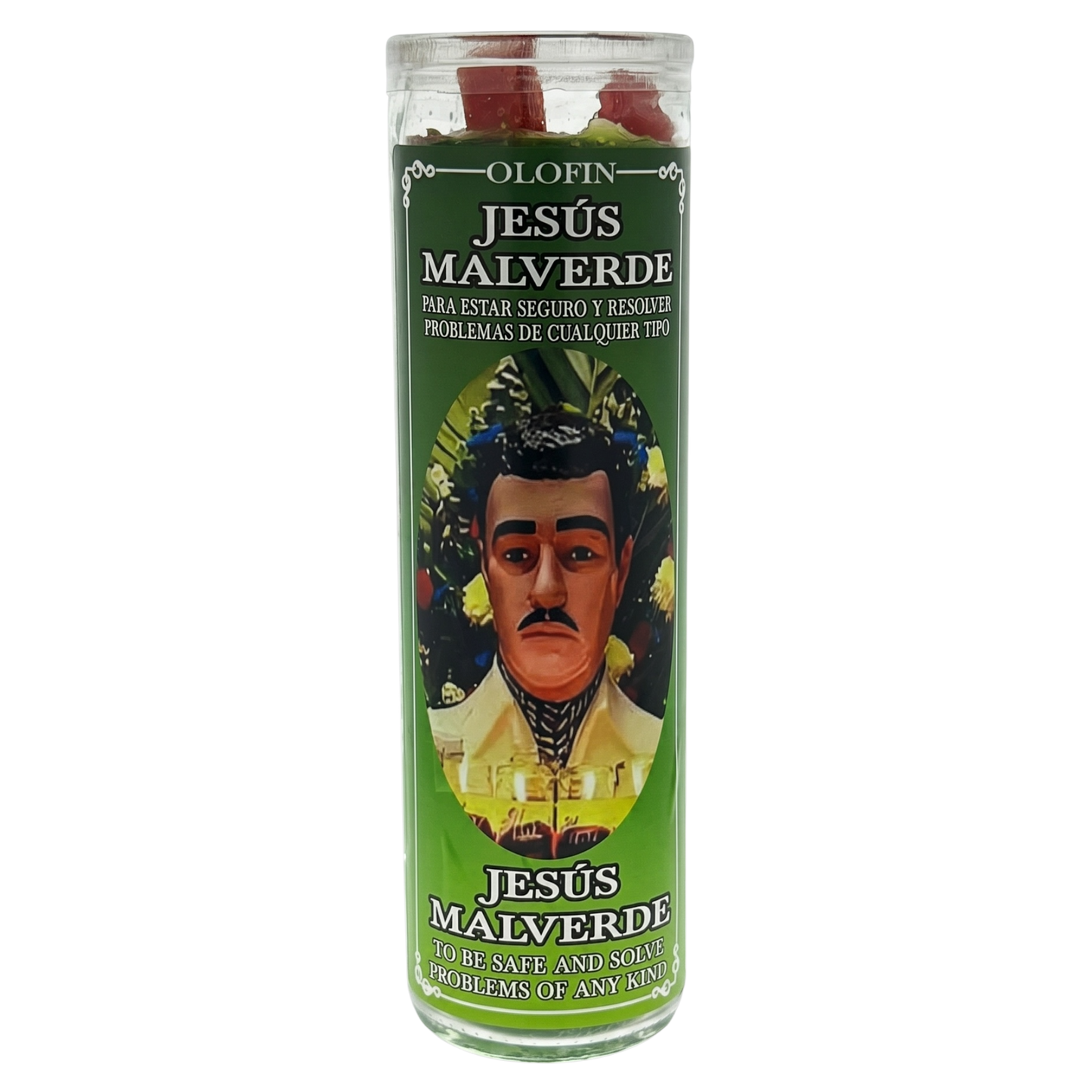 Jesus Malverde (Jesus Malverde) Prepared Ritual Candle Perfumed Vela Preparada
