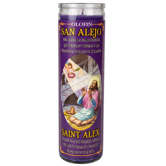 San Alejo (Saint Alex) Prepared Ritual Candle Perfumed Vela Preparada