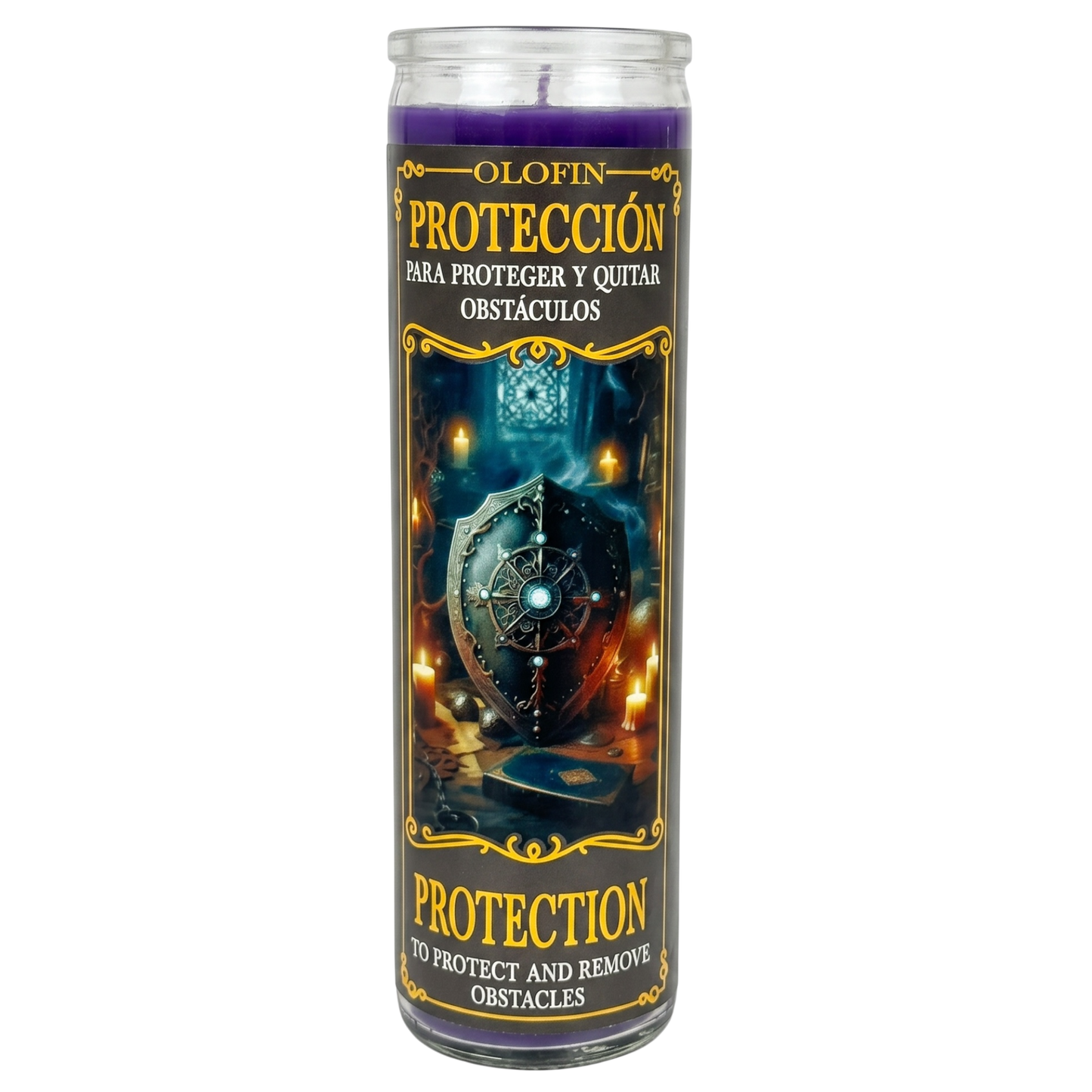 Protección (Protection) Prepared Ritual Candle Perfumed Vela Preparada