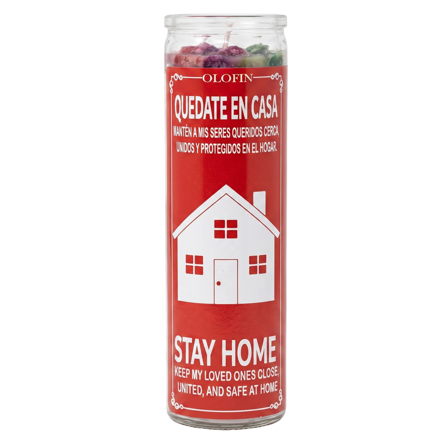 Quedate En Casa(Stay Home) Prepared Ritual Candle Perfumed Vela Preparada