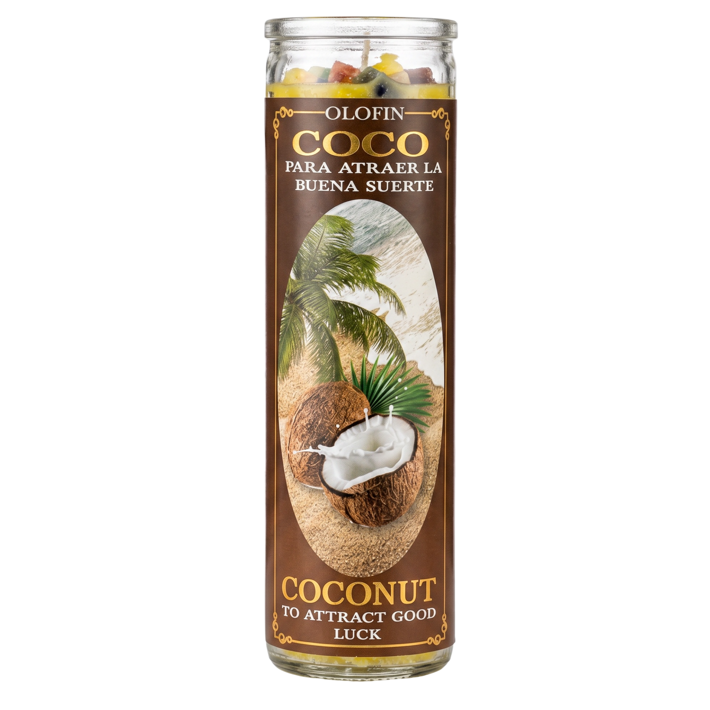Coco (Coconut) Prepared Ritual Candle Perfumed Vela Preparada