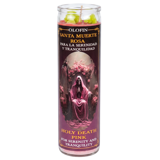 Santa Muerte Rosa (Holy Death Rosa) Prepared Ritual Candle Perfumed Vela Preparada