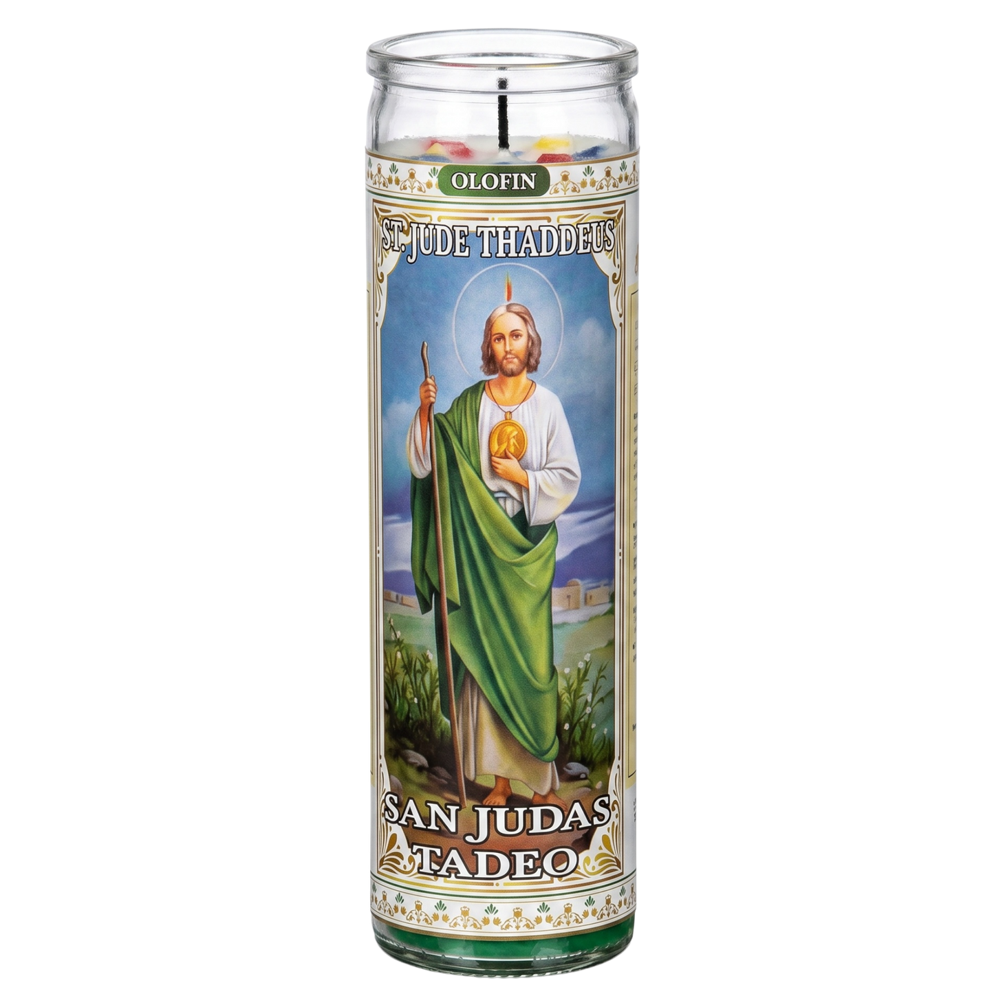 San Judas Tadeo (Saint Jude Thaddeus) Prepared Ritual Candle Perfumed Vela Preparada