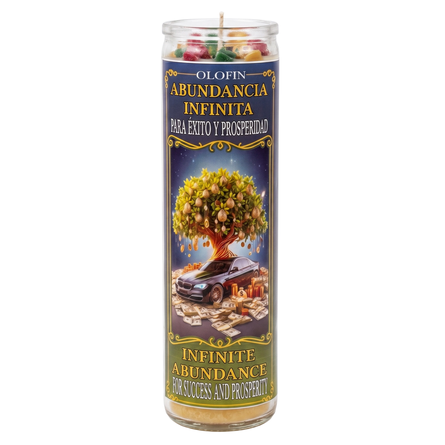 Abundancia Infinita (Infinite Abundance) Prepared Ritual Candle Perfumed Vela Preparada