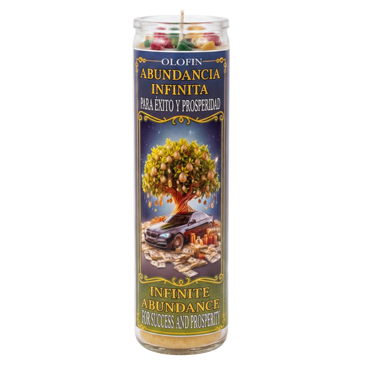 Abundancia Infinita (Infinite Abundance) Prepared Ritual Candle Perfumed Vela Preparada