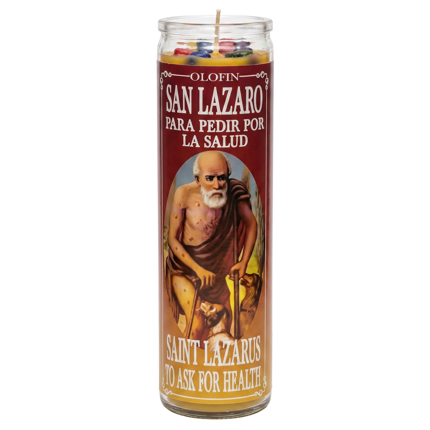 San Lázaro (Saint Lazarus) Prepared Ritual Candle Perfumed Vela Preparada