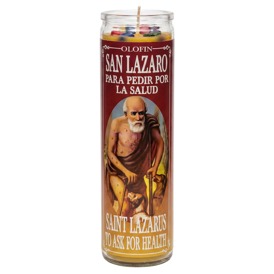 San Lázaro (Saint Lazarus) Prepared Ritual Candle Perfumed Vela Preparada