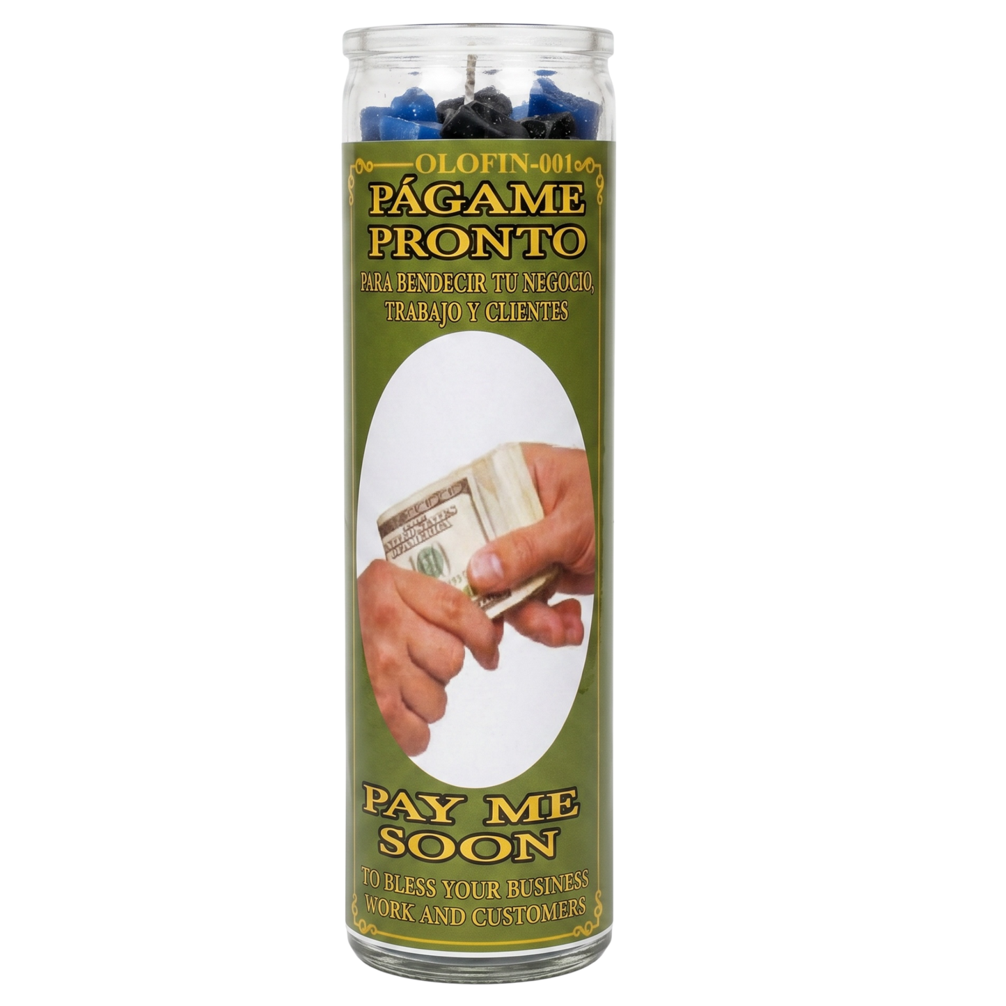 Pagame Pronto (Pay Me soon) Prepared Ritual Candle Perfumed Vela Preparada