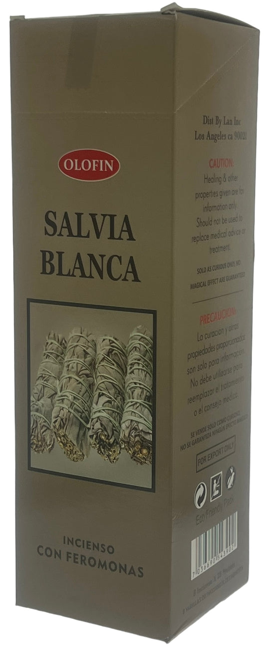 Salivia BLanca Square Incense 25/8ct White Sage