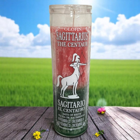 Sagittarius The Centaur Palm Wax Candle / Vela De Cera De Palma Sagitario El Centauro Pack of 2
