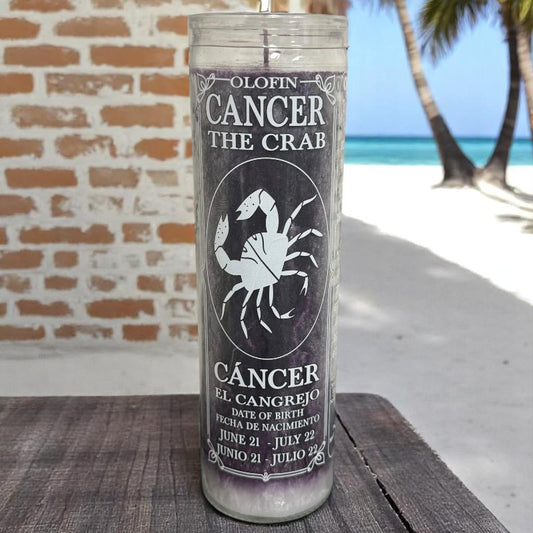 Cancer The Crab Palm Wax Candle / Vela De Cera De Palma De Cáncer El Cangrejo Pack of 2