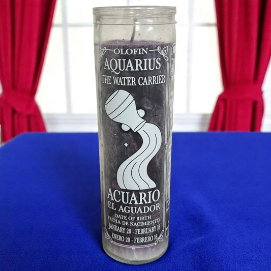 Aquarius The Water Carrier Palm Wax Candle / Vela De Cera De Palma De Acuario El Portador de Agua Pack of 2