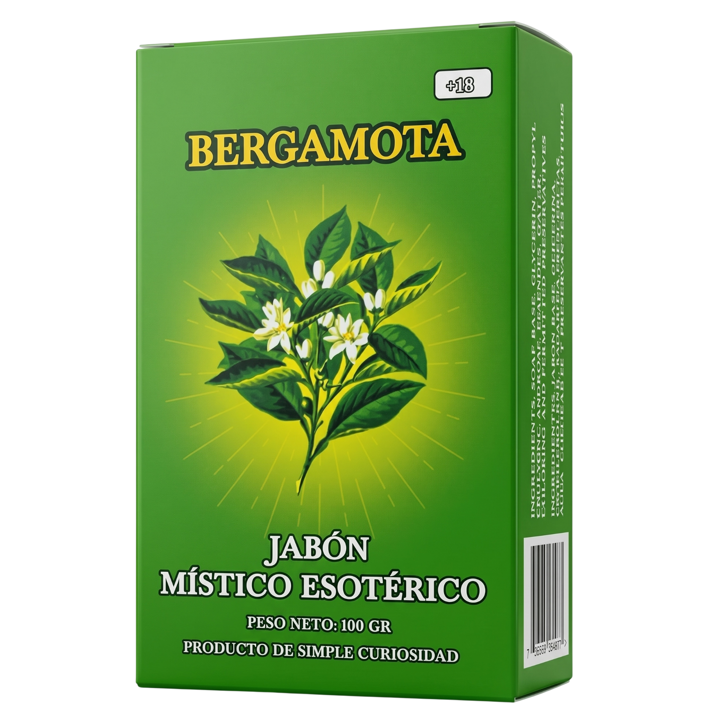 Bergamota Soap – Perfumed Mystical Soap Bar, 100 g (Jabón Esotérico Perfumado con Fermonas
