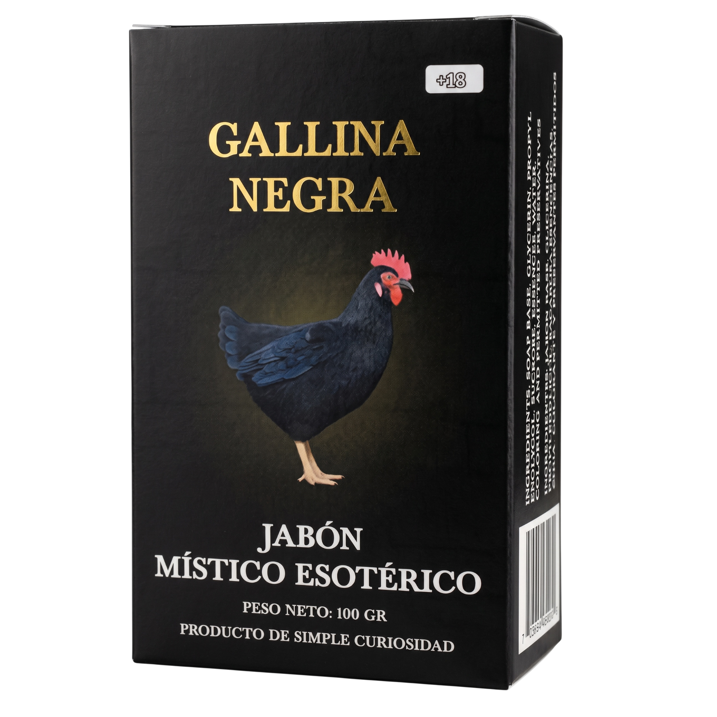 Gallina Negra Soap – Perfumed Mystical Soap Bar, 100 g (Jabón Esotérico Perfumado con Fermonas