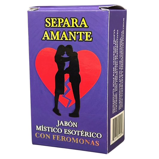 Purple box with a red heart and silhouette of a couple, labeled 'Separa Amante' on a white background.