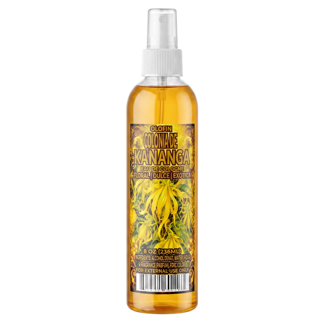 A 8 oz spray bottle of Colonnade Kananga Herbal Sweetener, featuring a clear plastic bottle filled with golden-yellow liquid and a white spray nozzle, set against a plain white background.