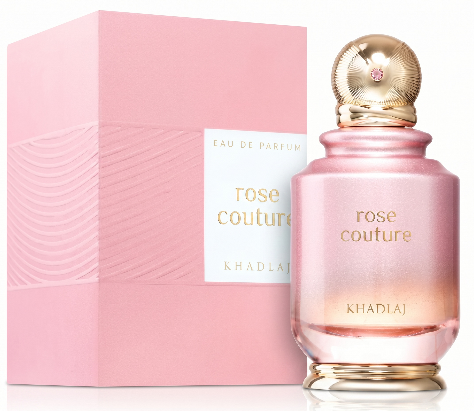 Rose Couture perfume bottle and packaging on a white background
