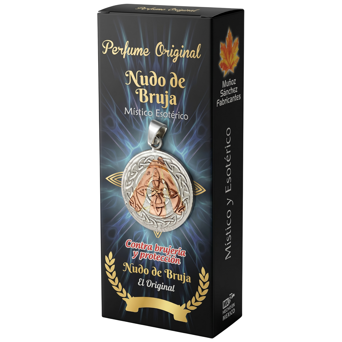 Nudo De Bruja Esoteric Perfume with Collectible  Protective Amulet Medallion