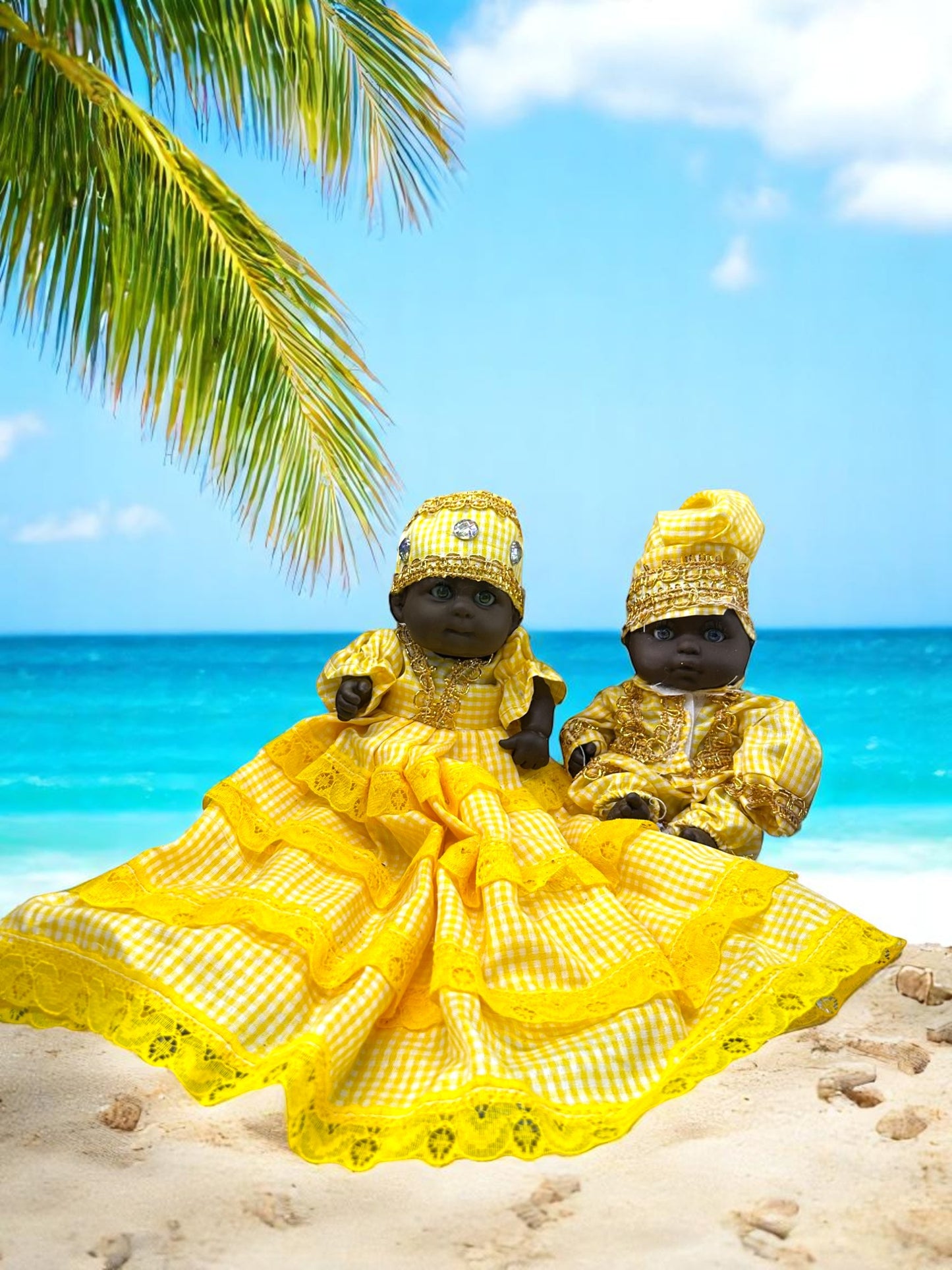 Ibeyis Jimaguas de Oshun Niña y Niño / Ibeyis Jimaguas of Oshun Girl & Boy