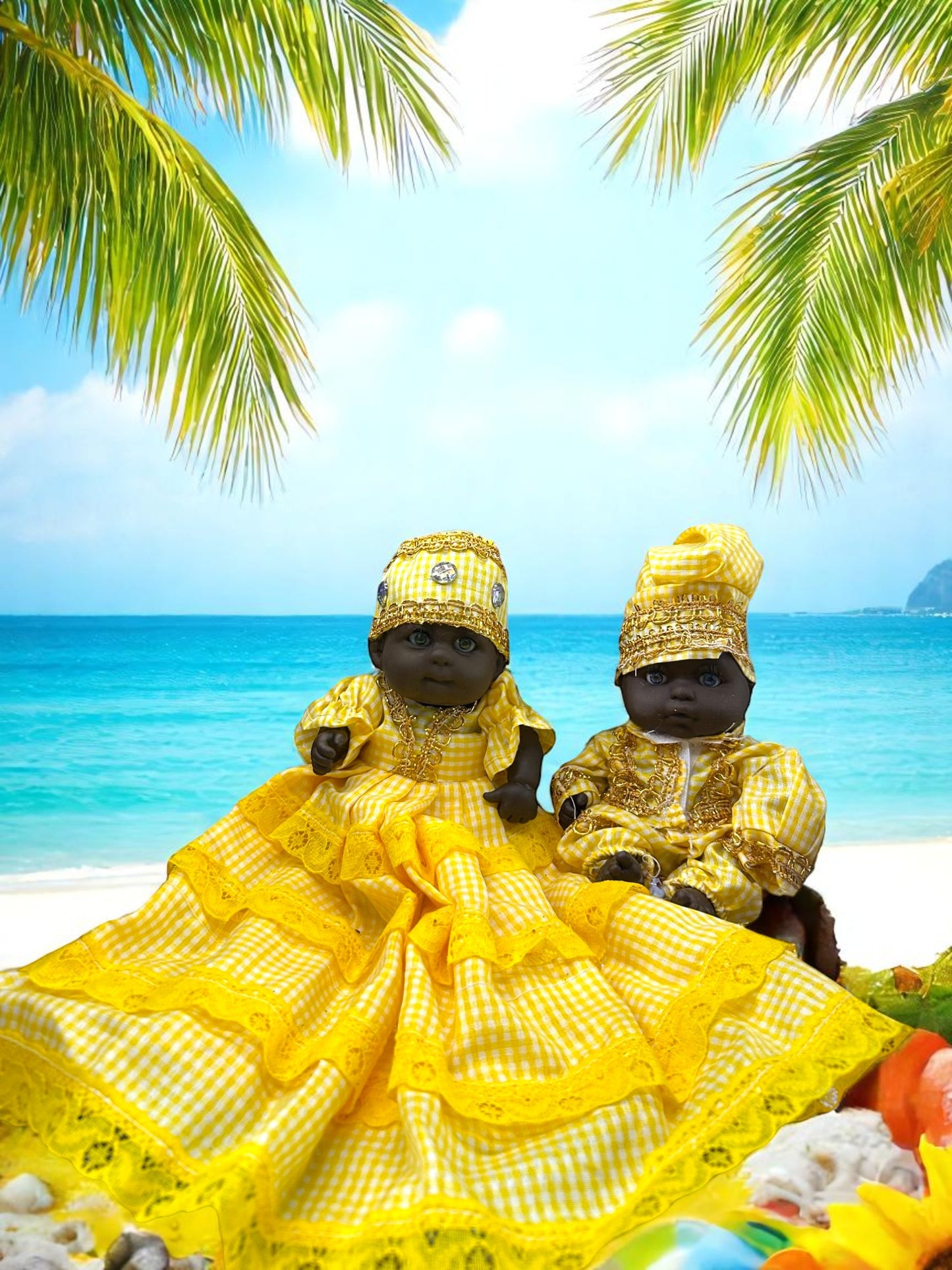 Ibeyis Jimaguas de Oshun Niña y Niño / Ibeyis Jimaguas of Oshun Girl & Boy