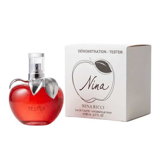 Nina Ricci Nina perfume bottle with packaging on a white background