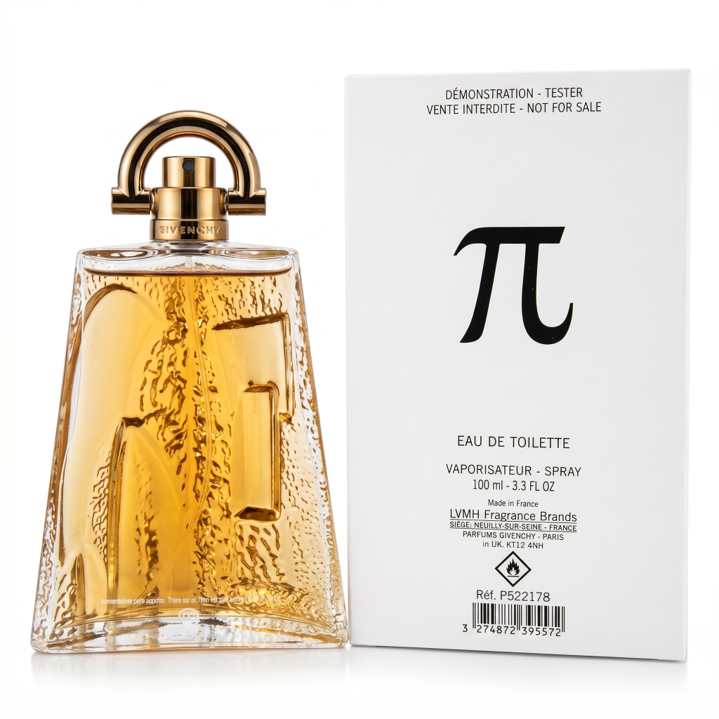 Perfume bottle with gold cap and textured glass design next to its packaging box on a white background