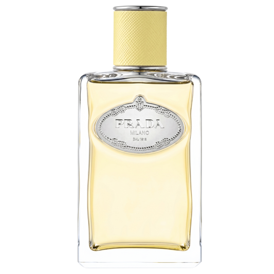 Prada perfume bottle on a white background