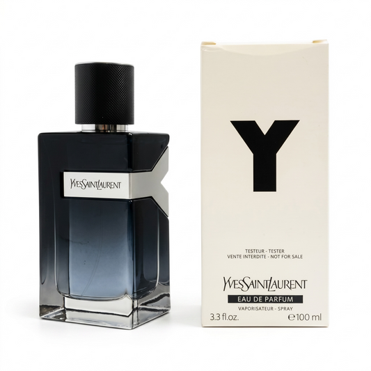 Yves Saint Laurent Eau de Parfum bottle and packaging on a white background
