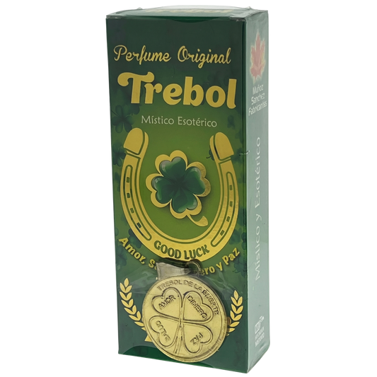 Trebol Esoteric Perfume with Collectible  Protective Amulet Medallion (Copy)