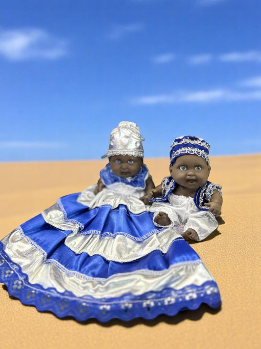 Ibeyis Jimaguas de Yemaya Niña y Niño / Ibeyis Jimaguas of Yemaya Girl & Boy