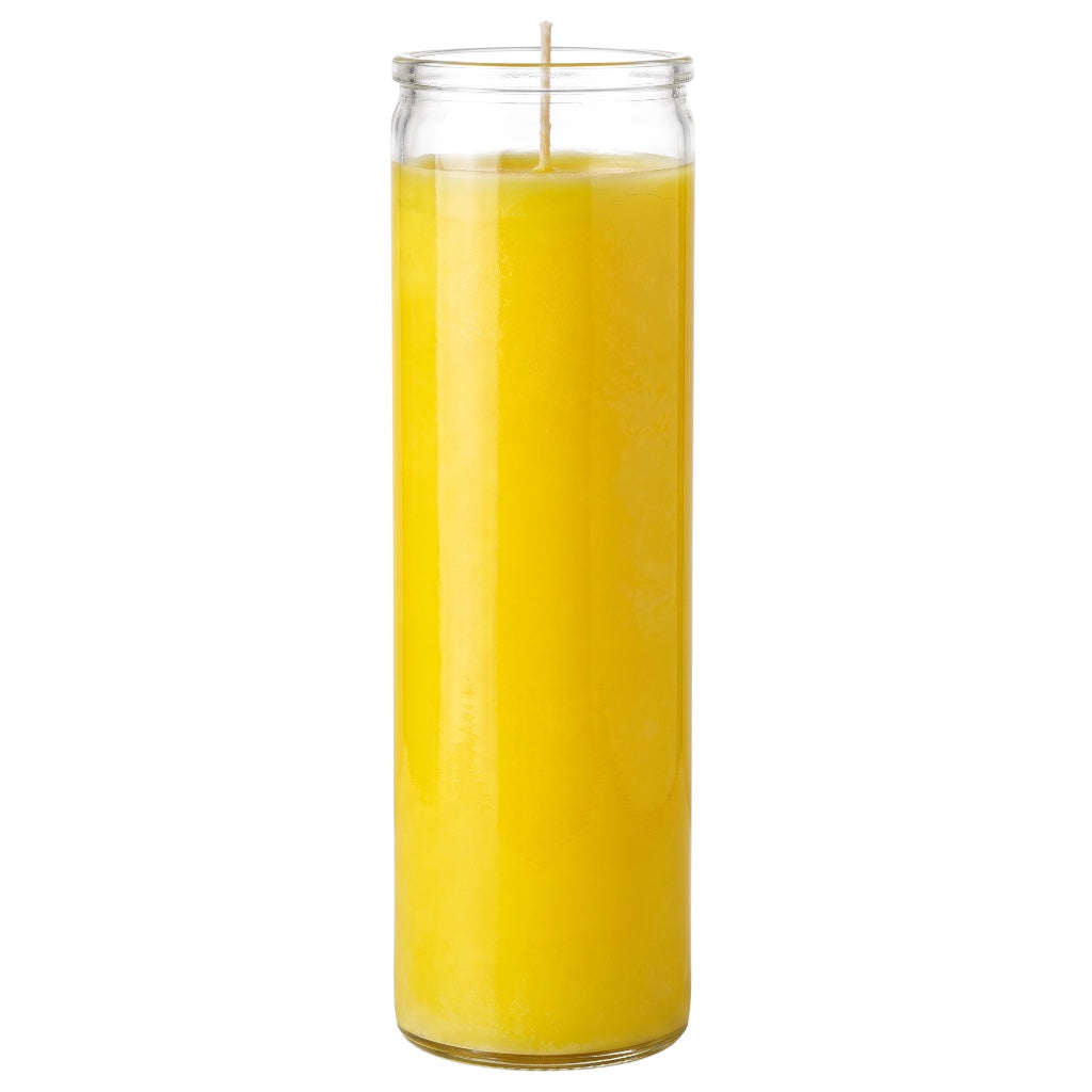 Yellow 1 Color Plain Candle 7 Days Lisa Amarillo Velas 