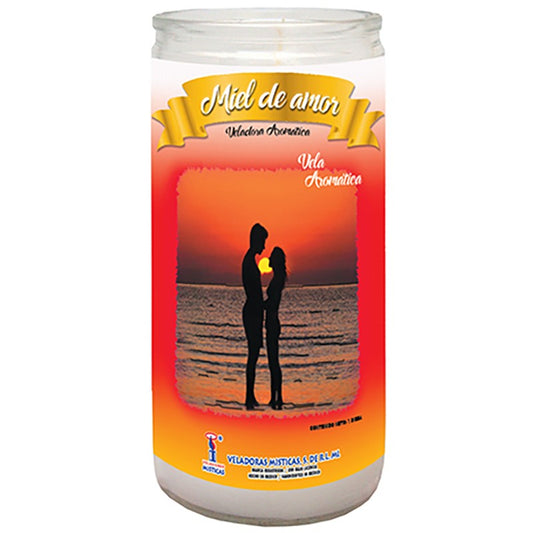 Miel De Amor - Rojo - 14days Candles - 6CT