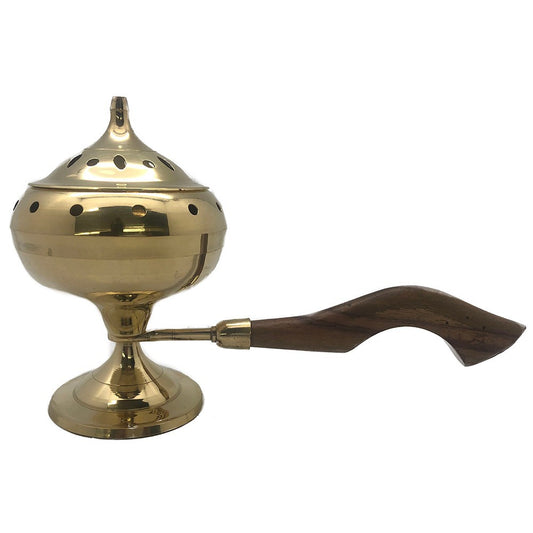 QUEMADOR DE BRONCE CON MANGO GRANDE