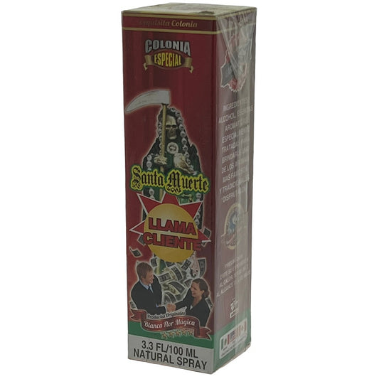 Santa Muerte Llama Cliente Colonia Mexico Perfume