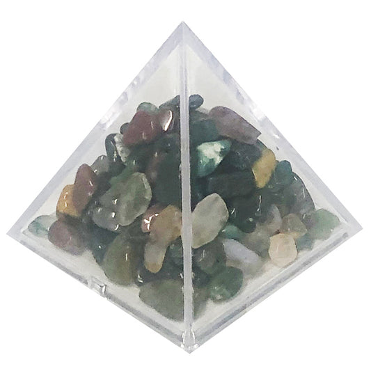 Indian Agate Gemchip In Pyramid - 4x4x4 CM Small