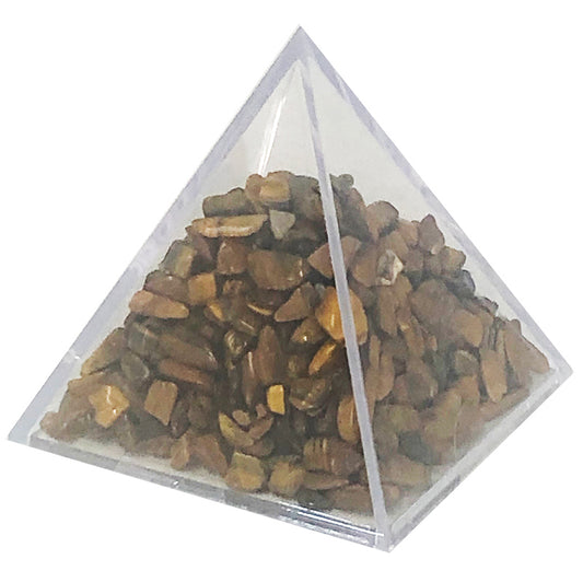 Tiger Eye Gemchip In Pyramid - 5x5x5 CM Medium