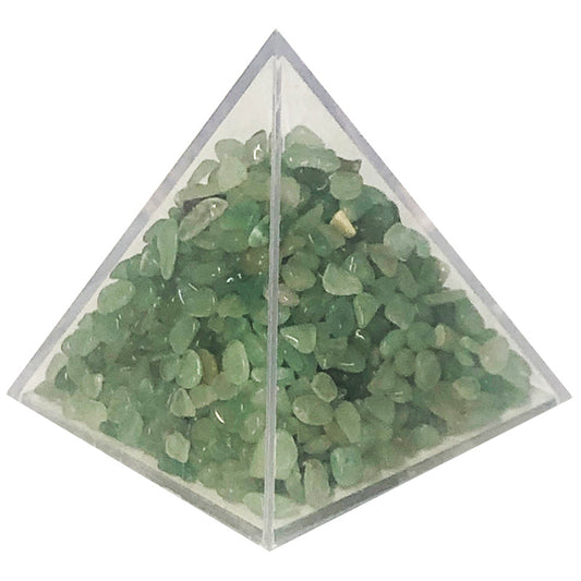 Chips de gema de aventurina en pirámide - 6x6x6 CM largo