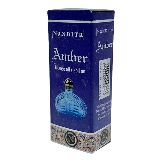Nandita Amber Roll on/ Incense Oil 8ml Pack of 2