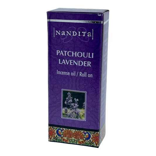 Nandita Patchouli Lavender Roll on/ Incense Oil 8ml Pack of 2