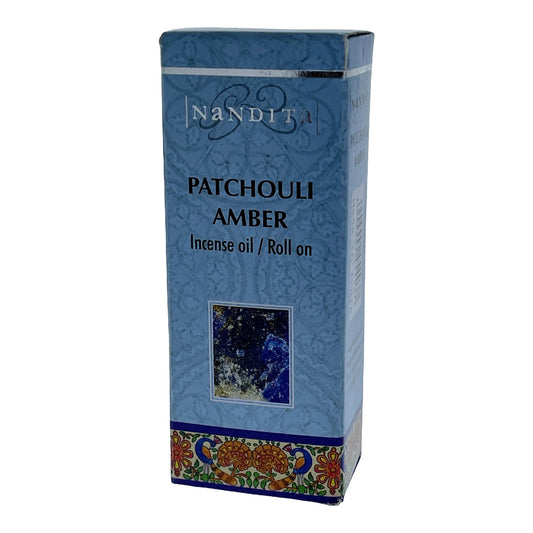 Nandita Patchouli Amber Roll on/ Incense Oil 8ml Pack of 2